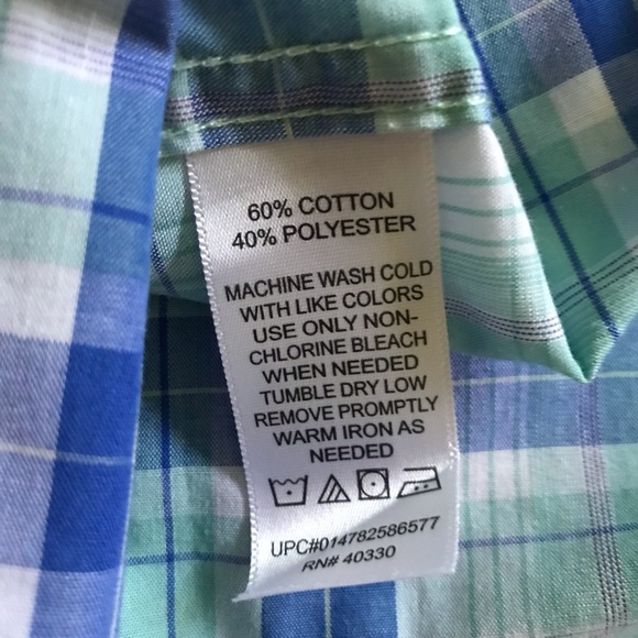 EUC Haggar Button Down Short Sleeve Shirt Size Small - Picture 8 of 8